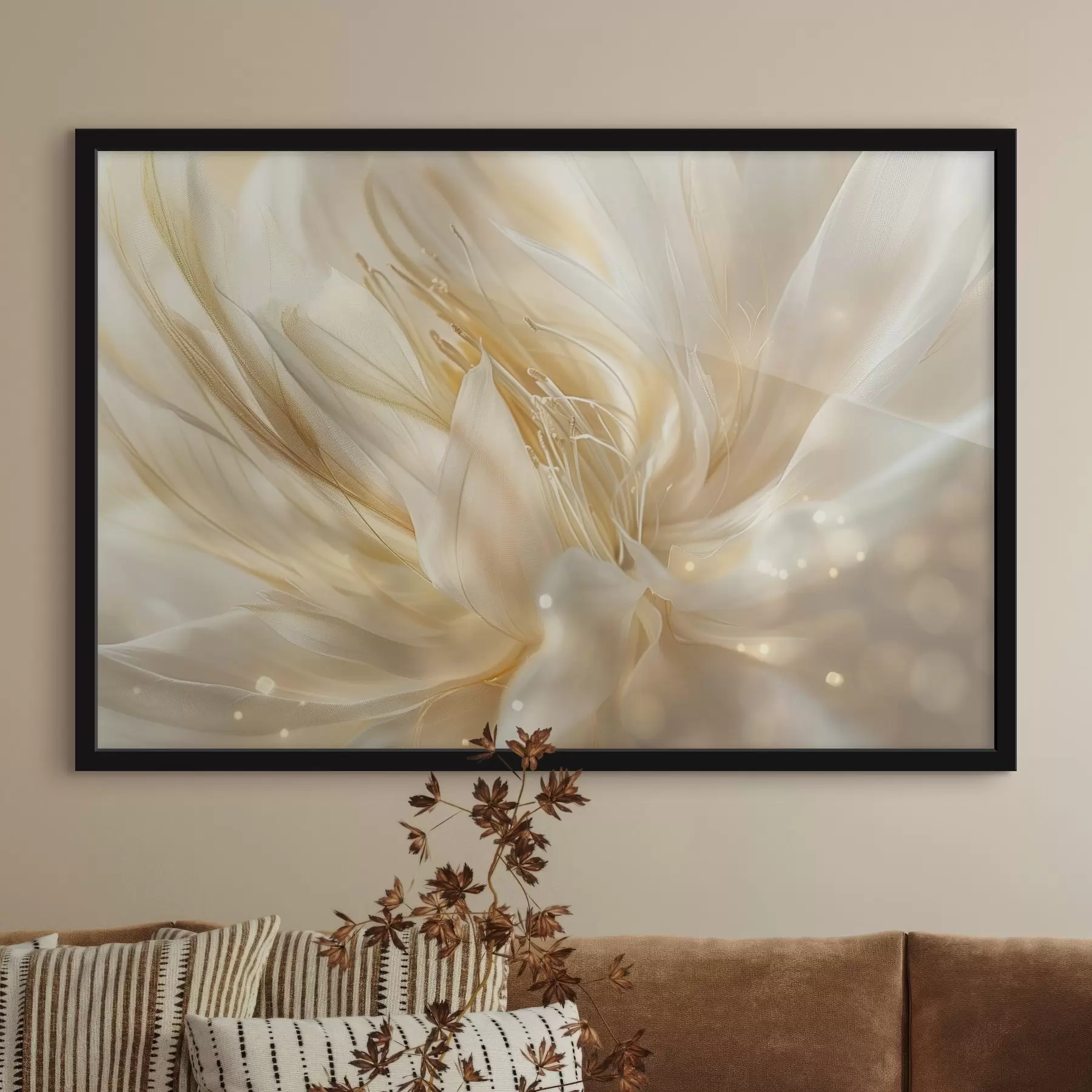Fototapety Ľahká abstraktná kvetina v žlto-oranžovom svite f45819