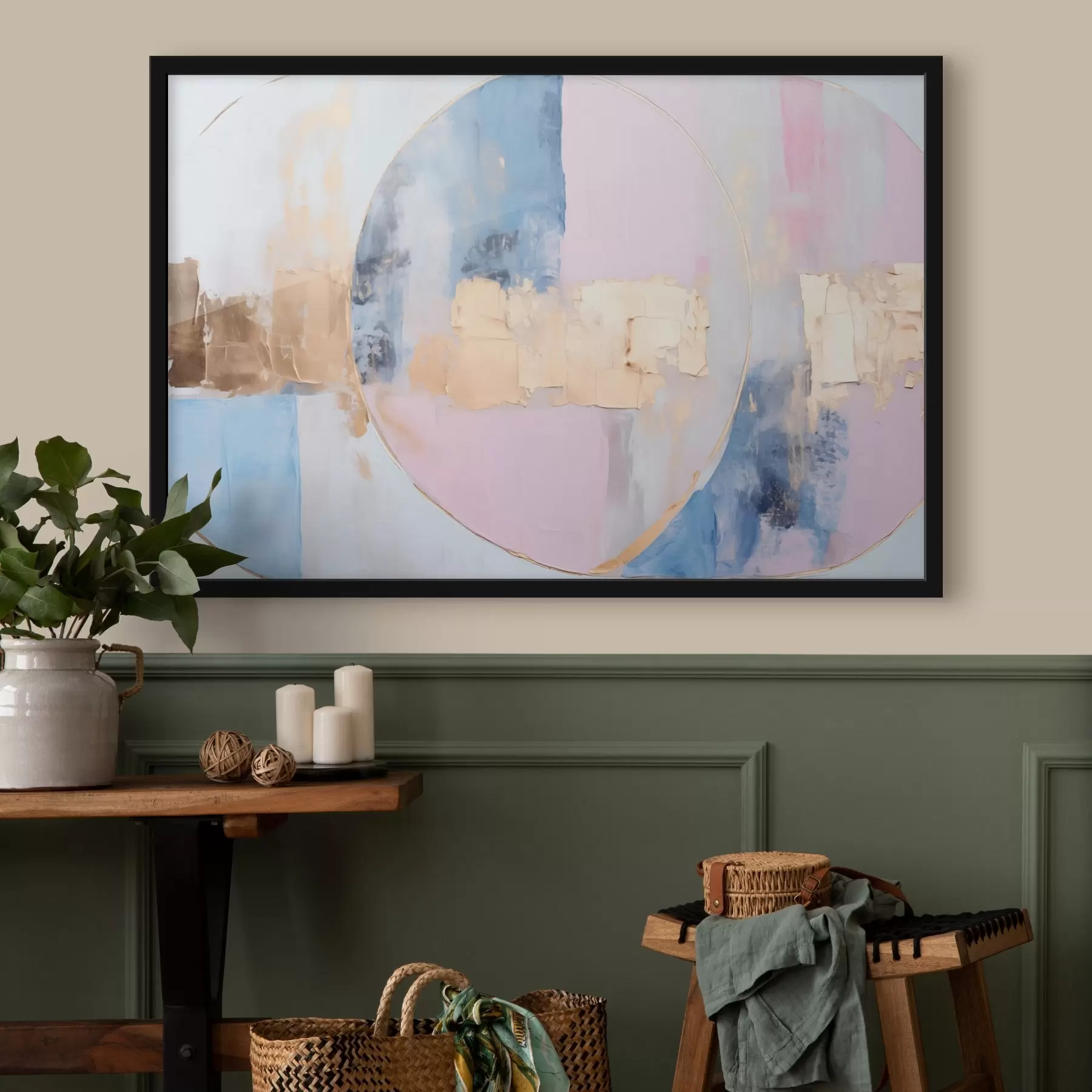 Fototapety Abstrakcia v modro-ružových kruhoch f45821