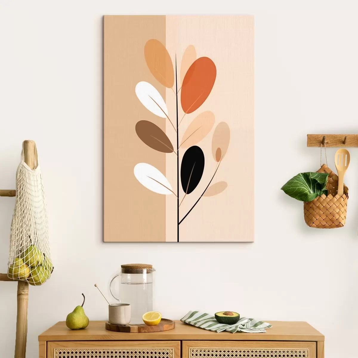 Obraz Minimalistická vetva s listami s45834