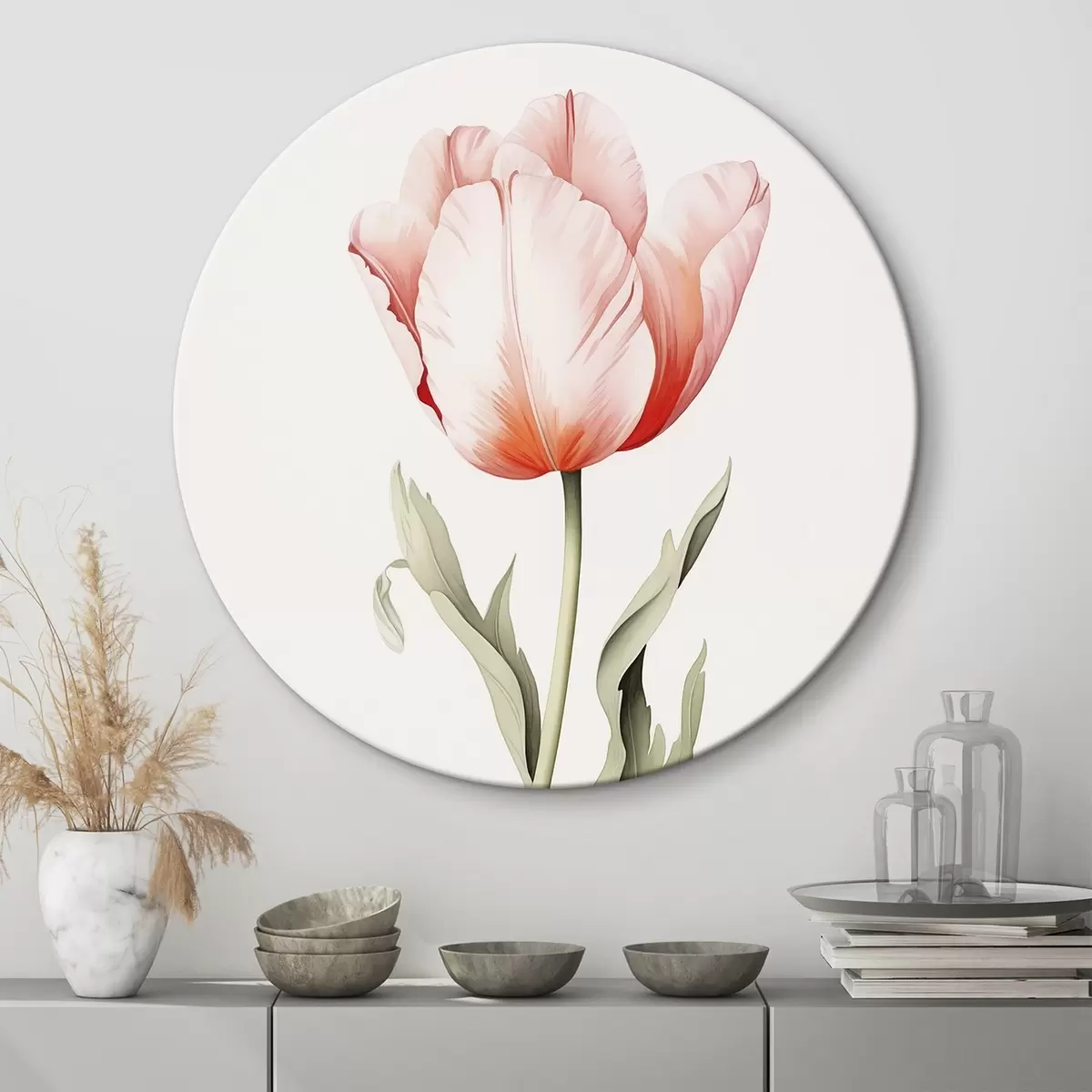 Okrúhle obrazy Tulipán r45914