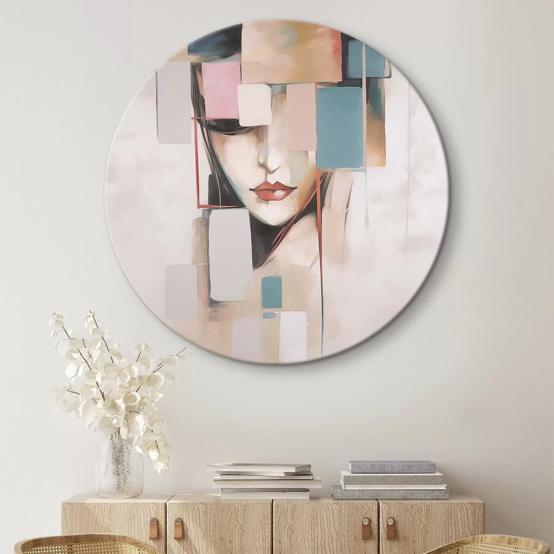 Obraz Abstraktný portrét imitujúci maľbu r45920