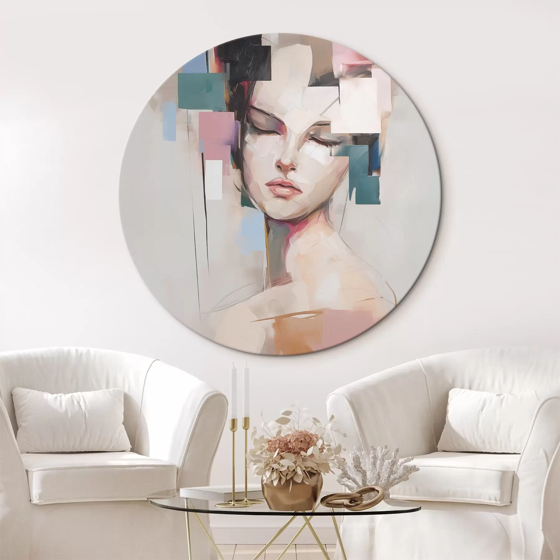 Obraz Abstraktný portrét imitujúci maľbu r45921