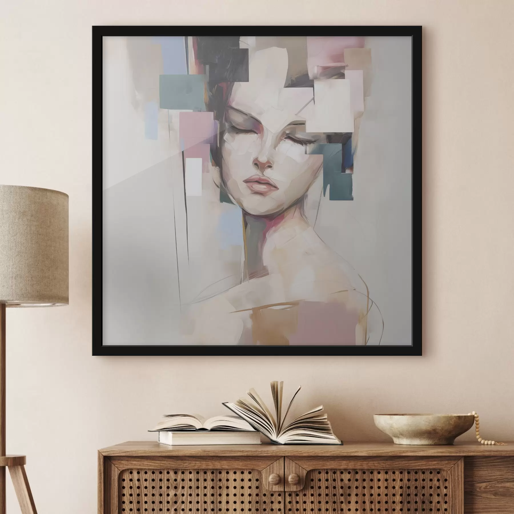 Fototapety Abstraktný portrét imitujúci maľbu f45921