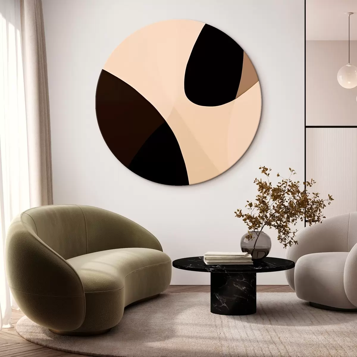 Okrúhle obrazy Abstrakcia r45839