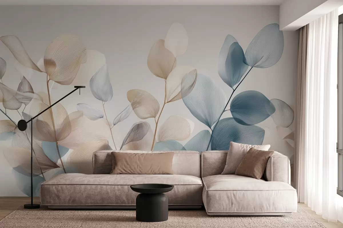 Fototapety elegantné listy eukalyptu s žilkami w04503