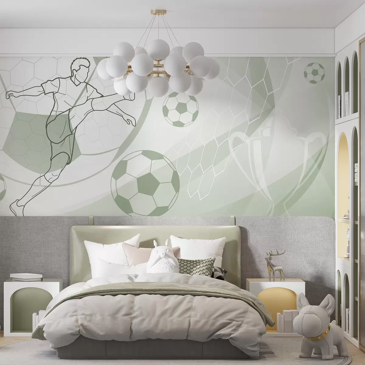 Fototapety Zelená futbalová kresba w04601v2