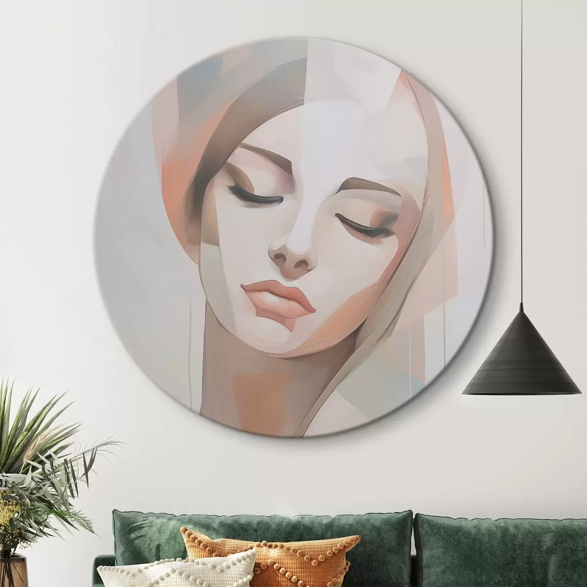 Okrúhle obrazy Portrét dievčaťa r45973
