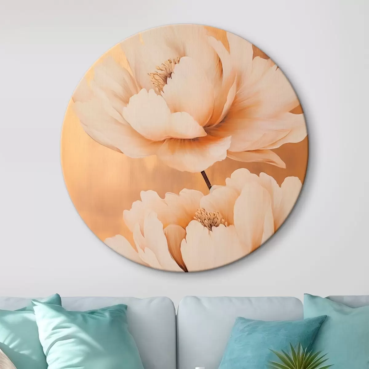 Okrúhle obrazy Pivonky r45956