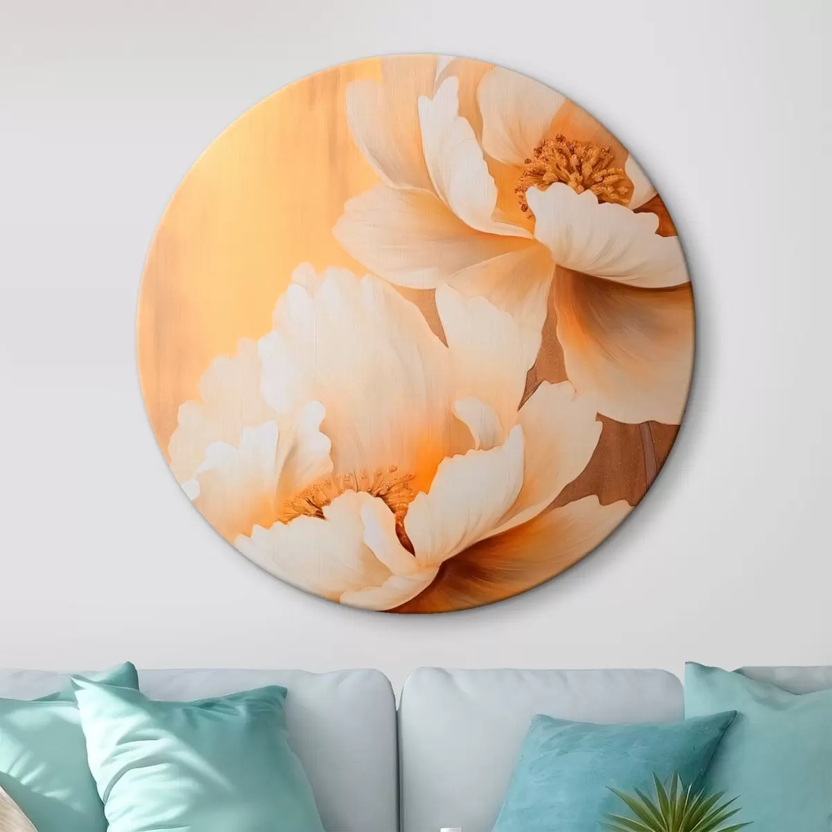 Okrúhle obrazy Pivonky r45957
