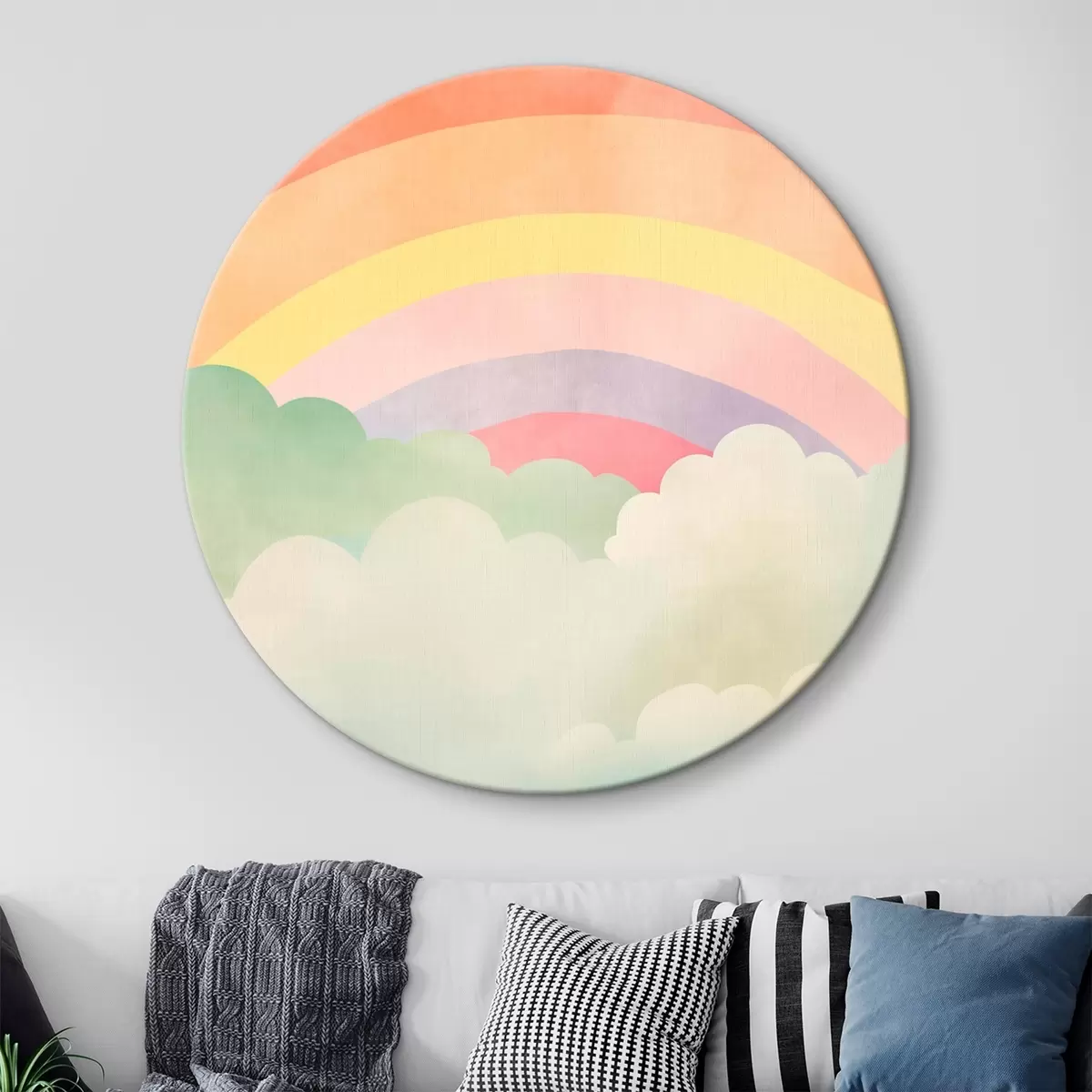 Okrúhle obrazy Dúha nad mrakmi r45958