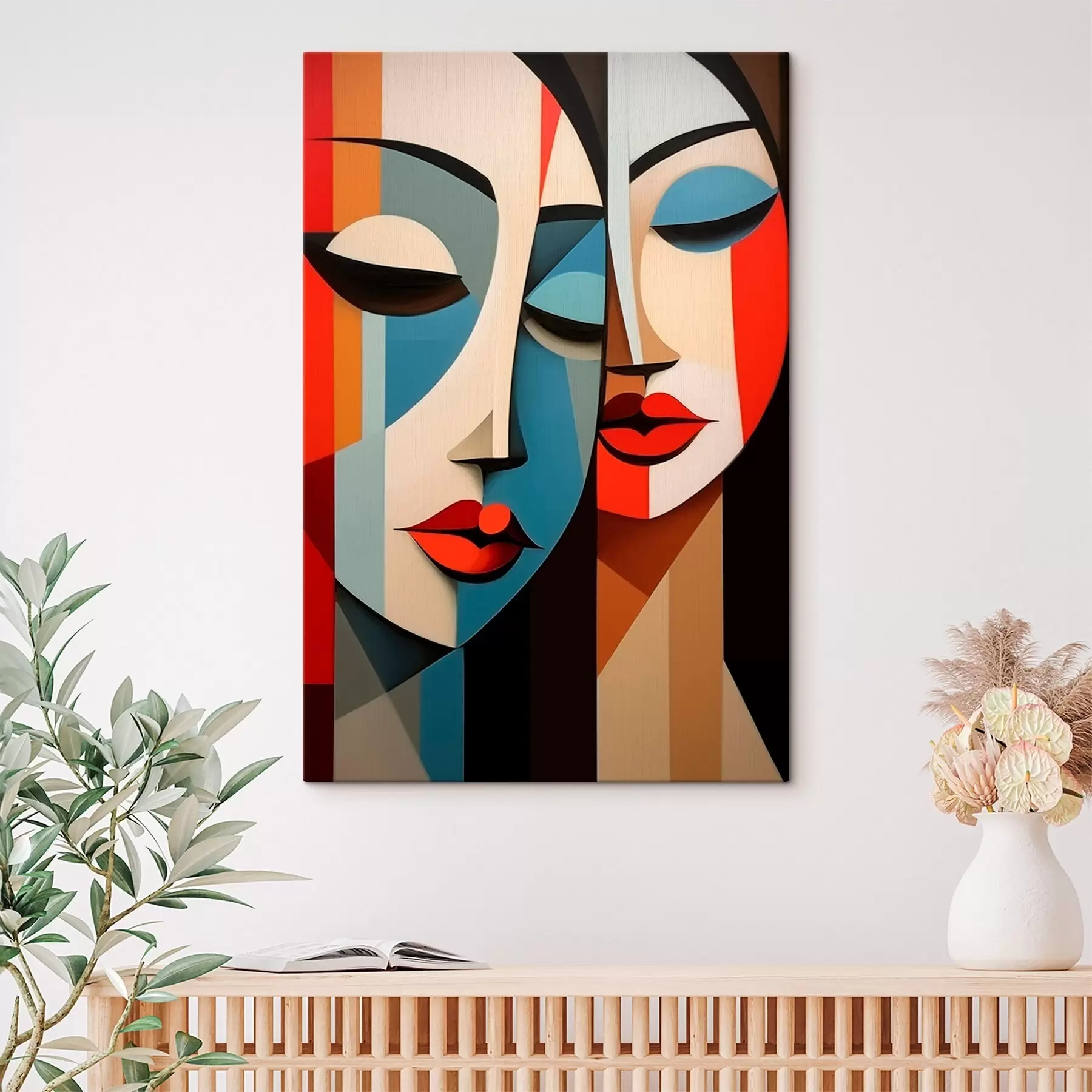 Obraz Geometrický ženský portrét s45966