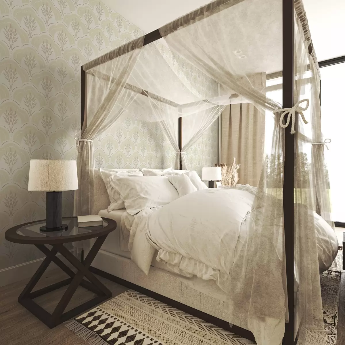 Tapety Pšenica pod oblúkmi, jemná krémovožltá akvarelová podložka a00607