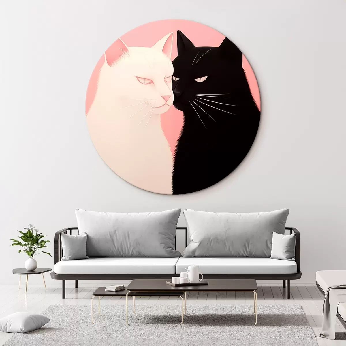 Okrúhle obrazy Mačky r45961 Okrúhle obrazy Mačky r45961