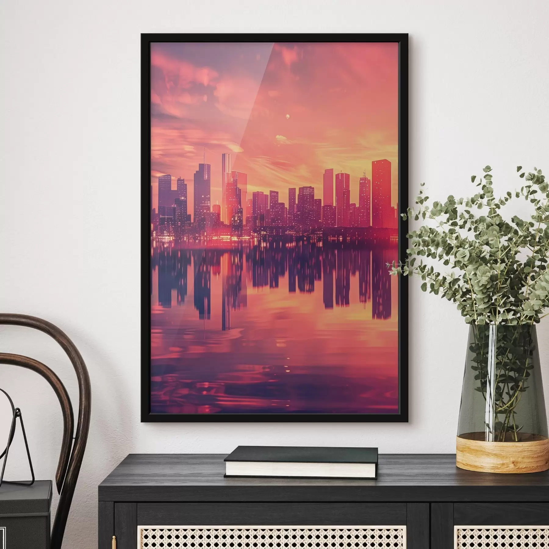 Fototapety Mesto pri západe slnka f45658