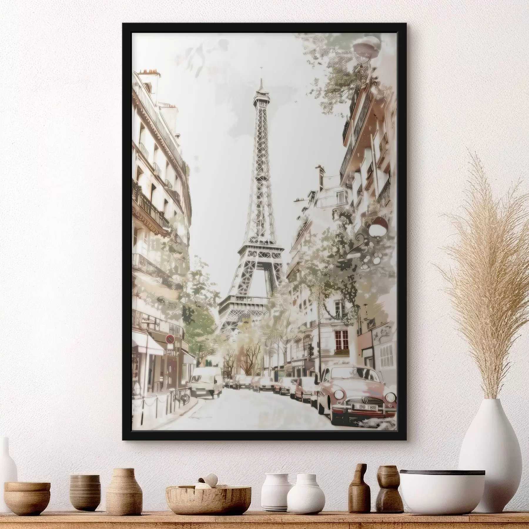 Fototapety Obraz Paríža, imitácia maľby f45668