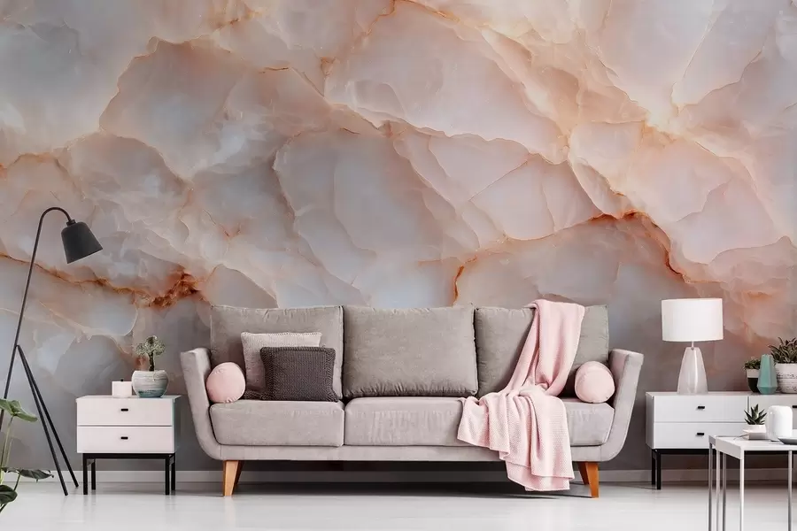 Fototapety Luxusná imitácia mramoru v béžovo-sivých odtieňoch s trblietavým efektom w09412