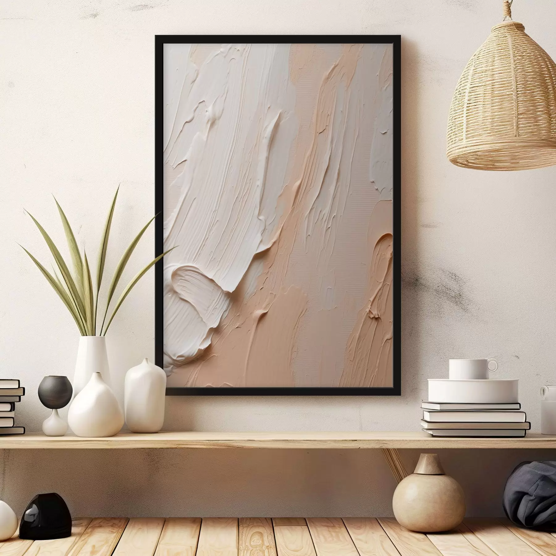 Fototapety Textúrované pastelové ťahy v béžovo-krémových odtieňoch f45871