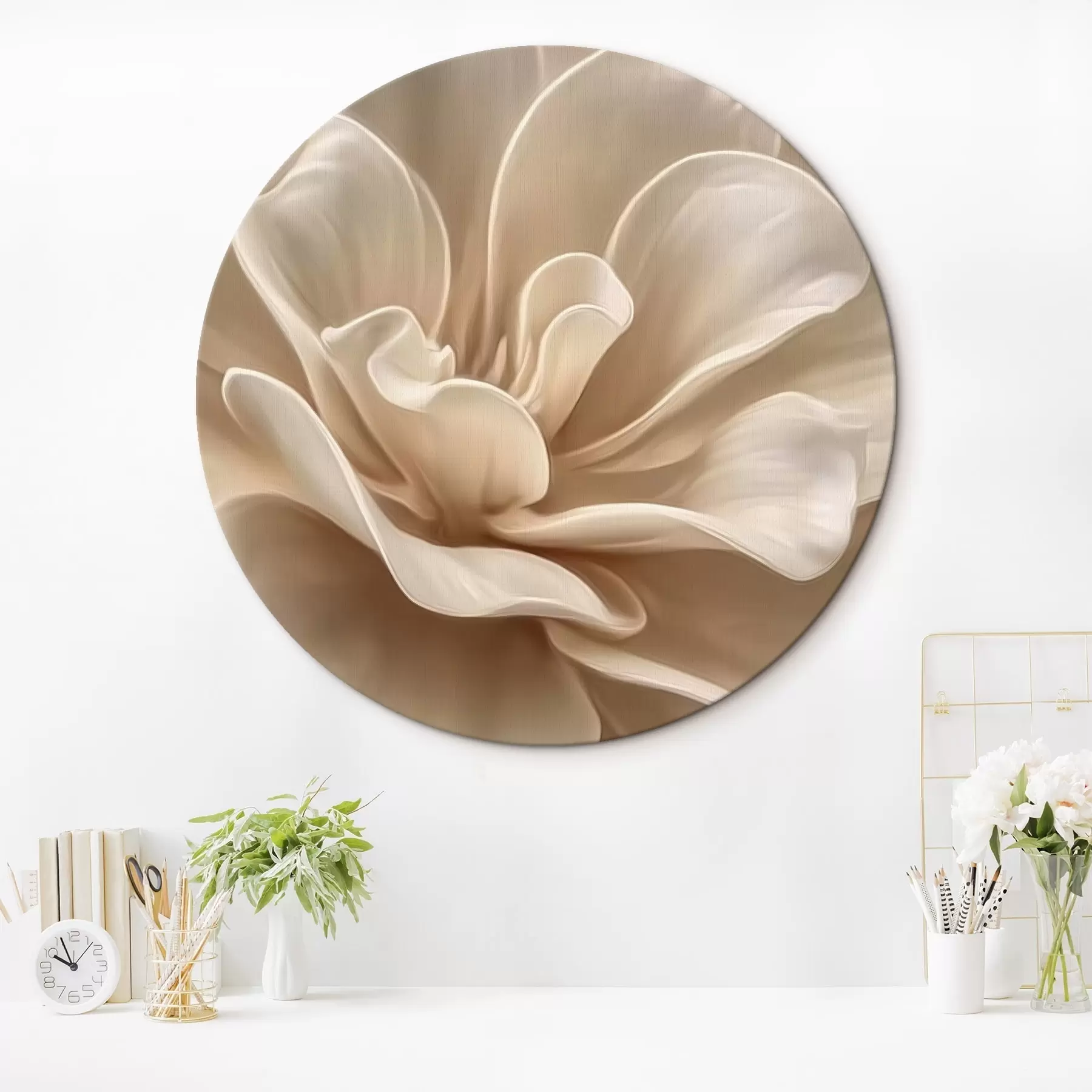 Obraz Veľký krémový kvet, mäkké okvetné lístky makro r45874