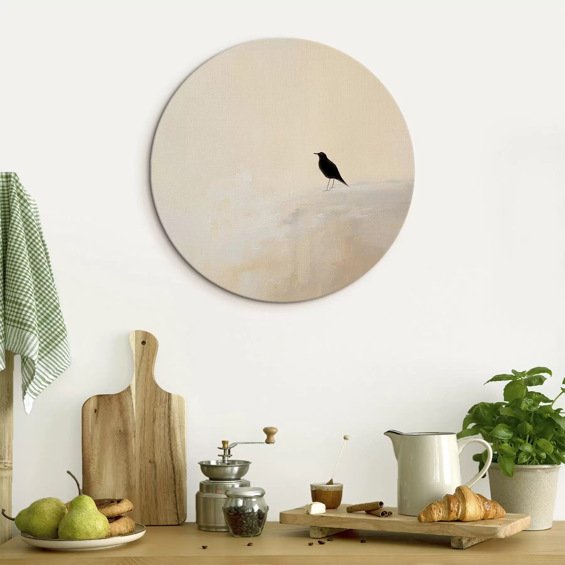 Obraz Osamelý vták na teplom béžovom pozadí r45882