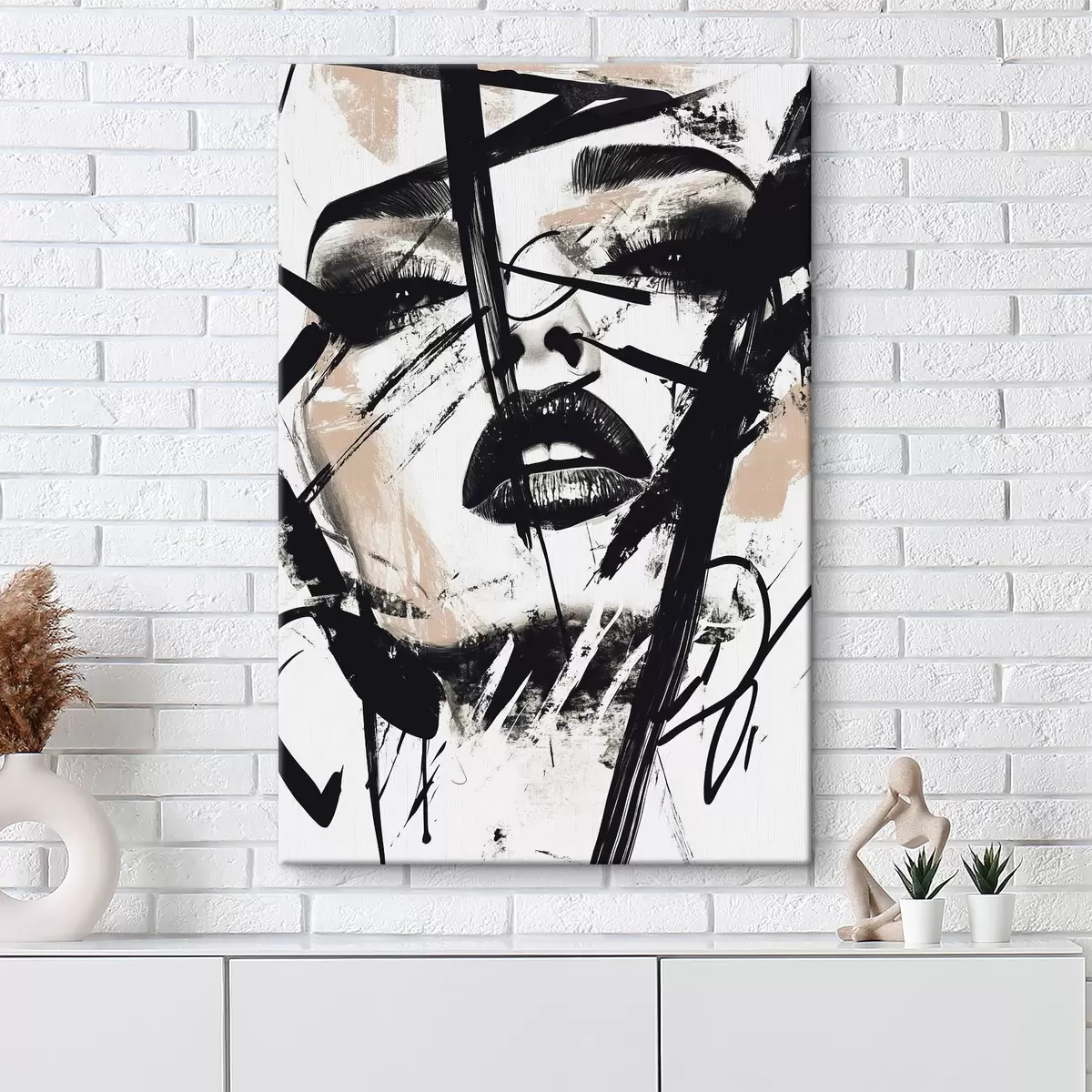Obraz Abstraktný portrét ženy v štýle graffiti s45777