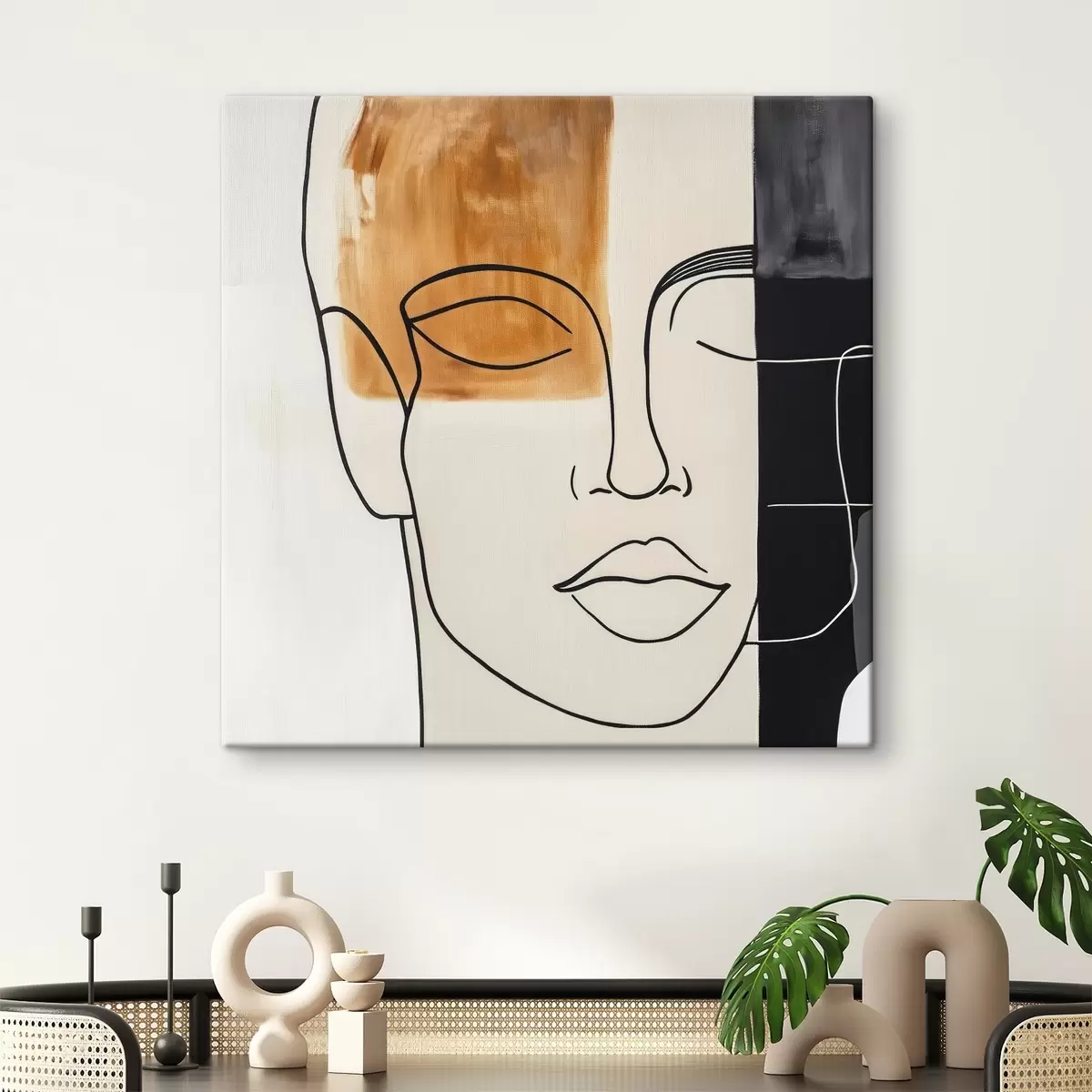 Obraz Minimalistický abstraktný portrét s45986