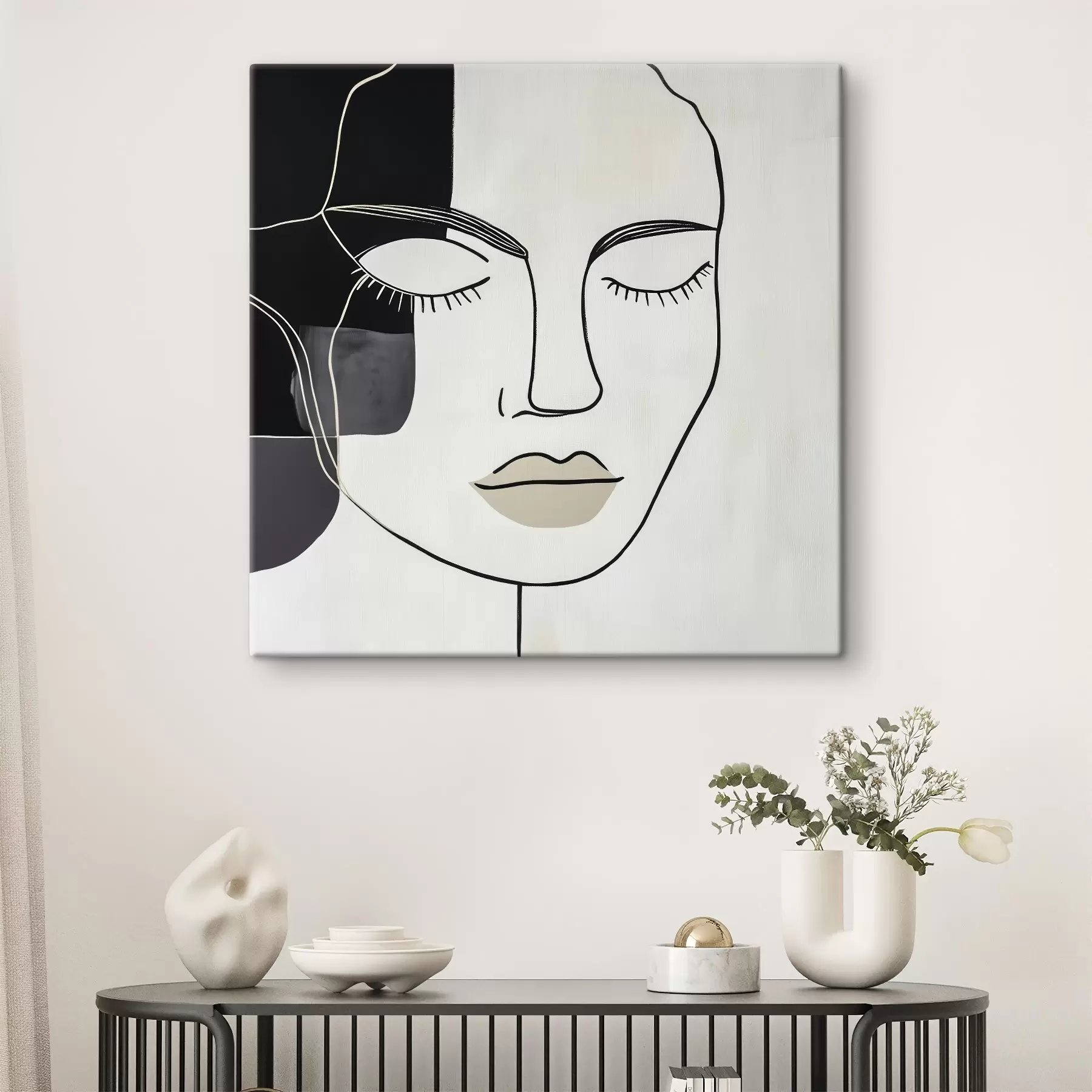 Obraz Minimalistický abstraktný portrét s45987