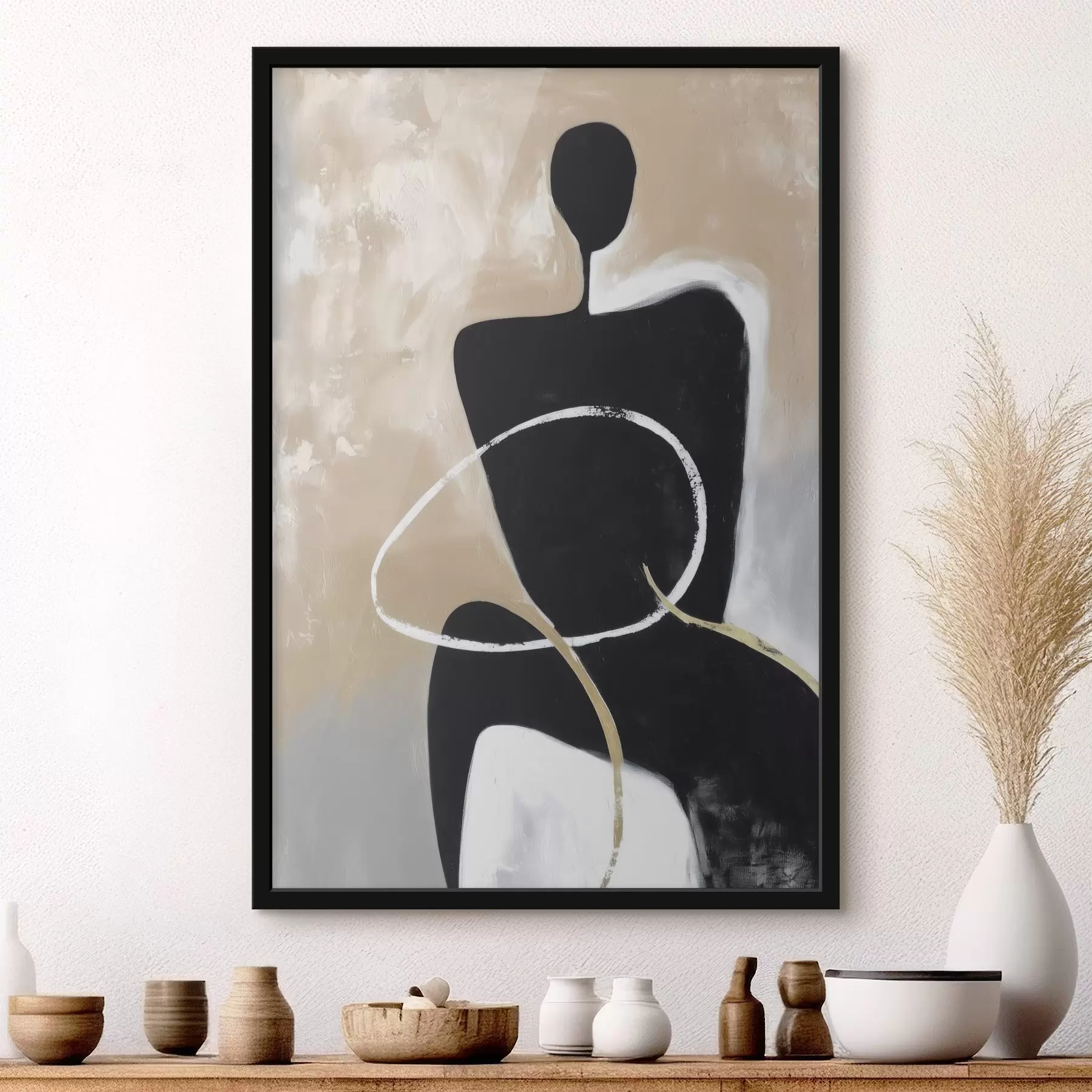 Fototapety Abstraktná silueta s minimalistickými tvarmi f45984