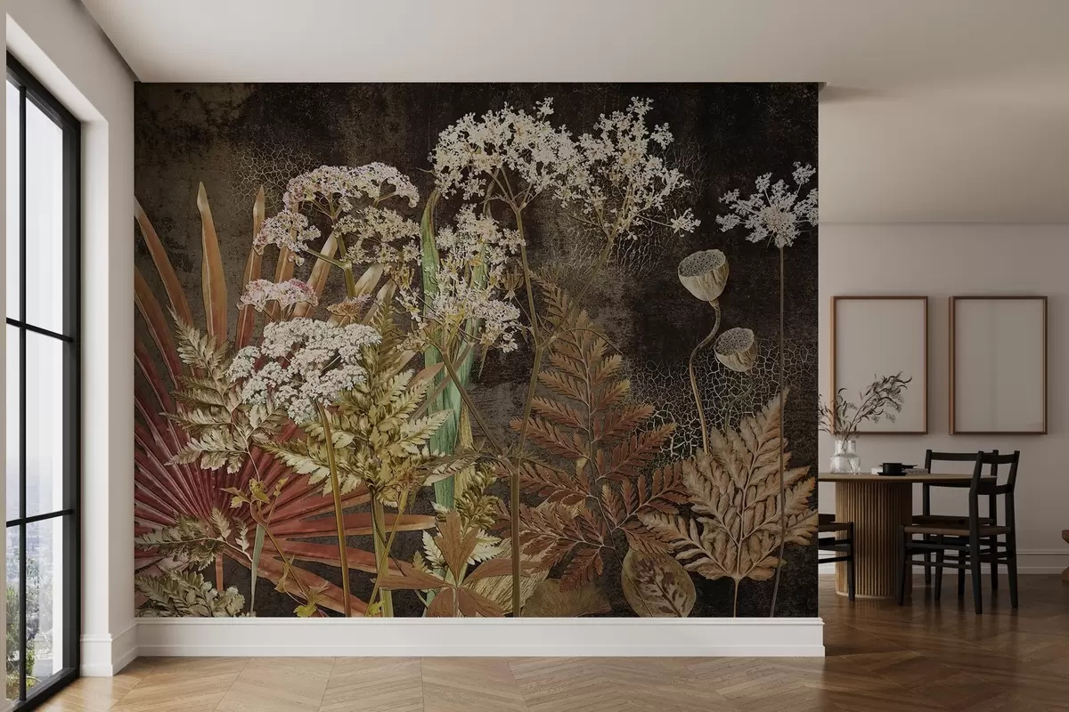 Fototapety Herbár na tmavom pozadí w09323