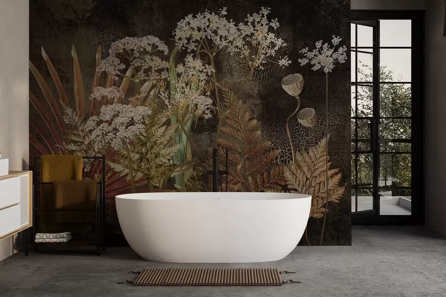 Fototapety Herbár na tmavom pozadí w09323