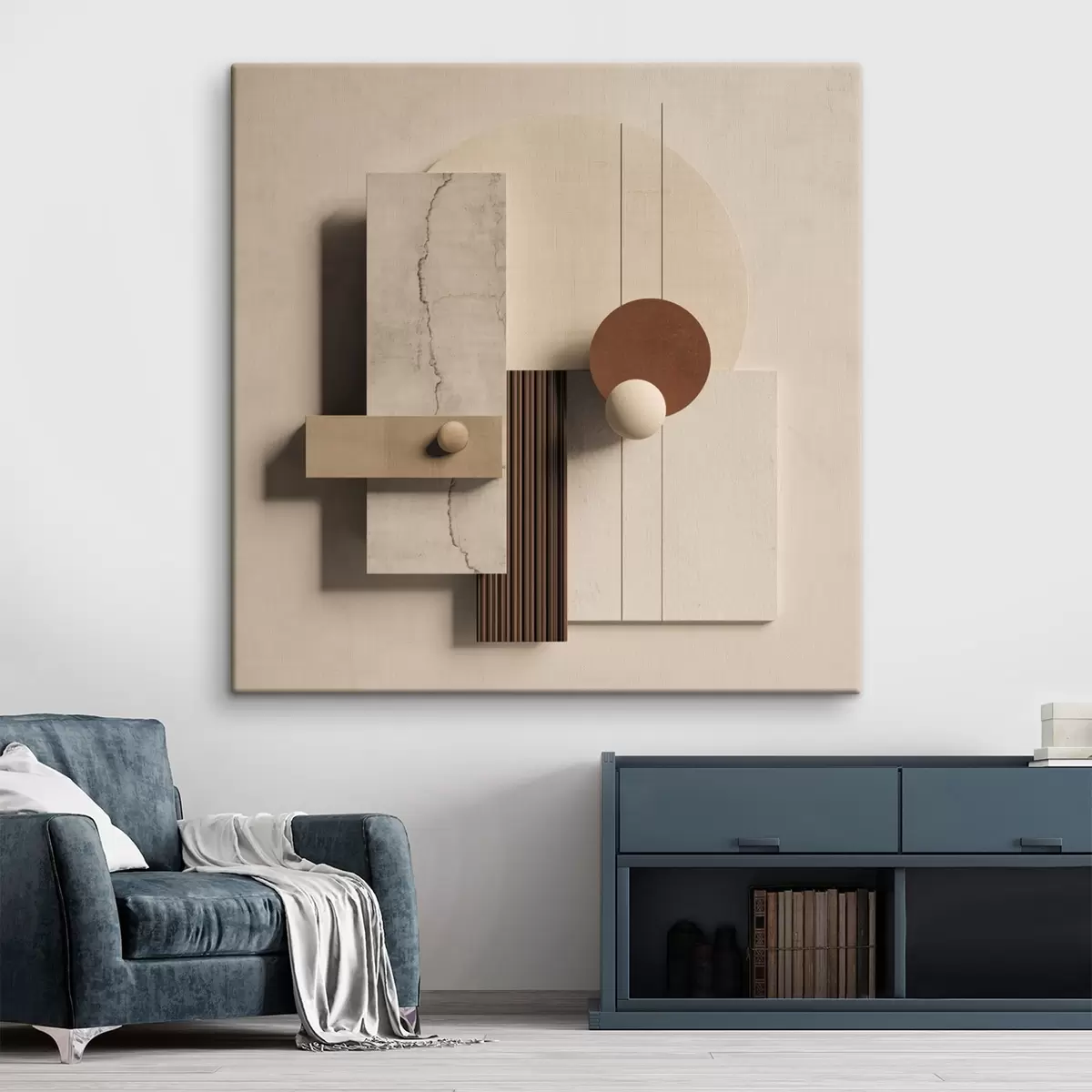 Obraz Geometrická rovnováha v minimalistickom štýle s45855