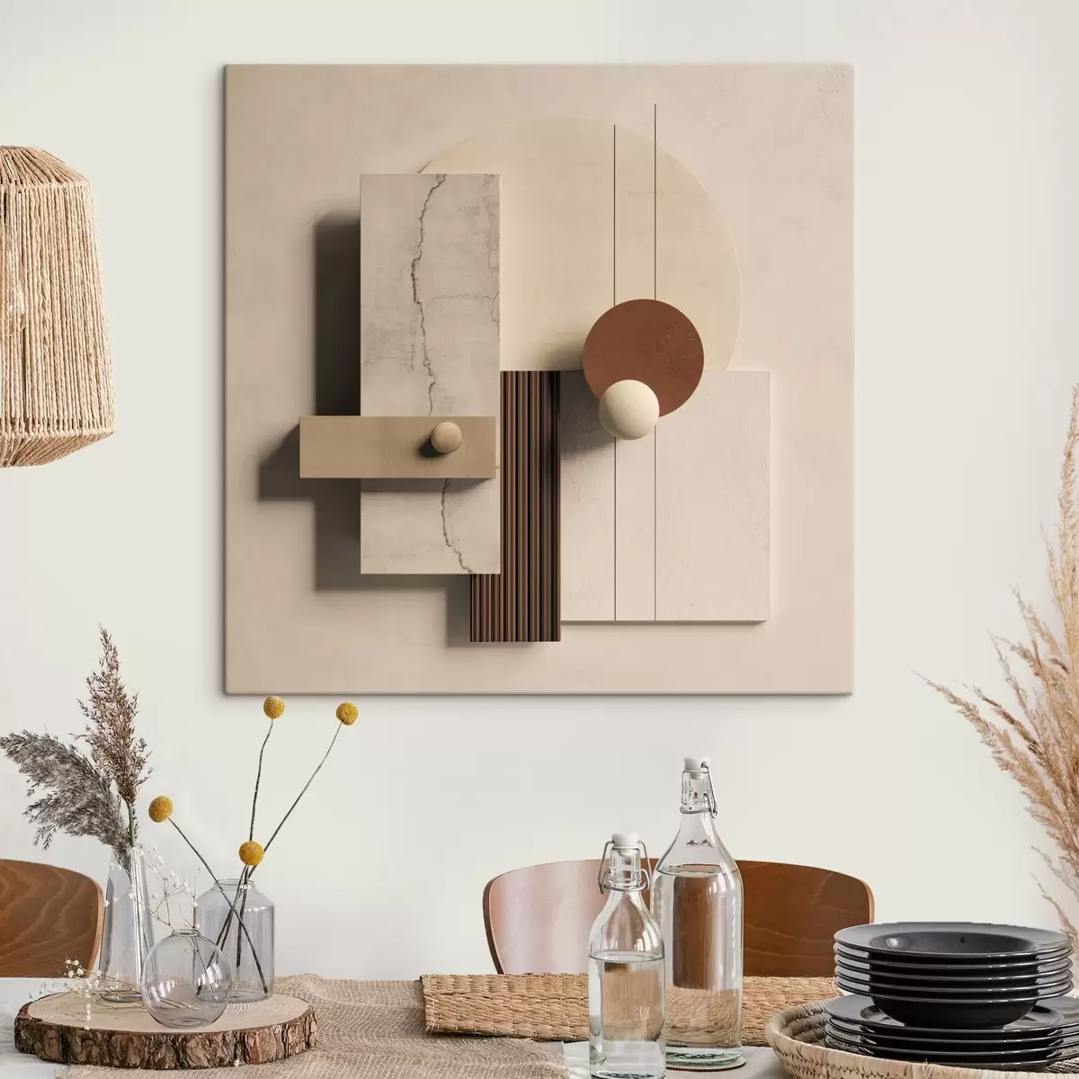 Obraz Geometrická rovnováha v minimalistickom štýle s45855