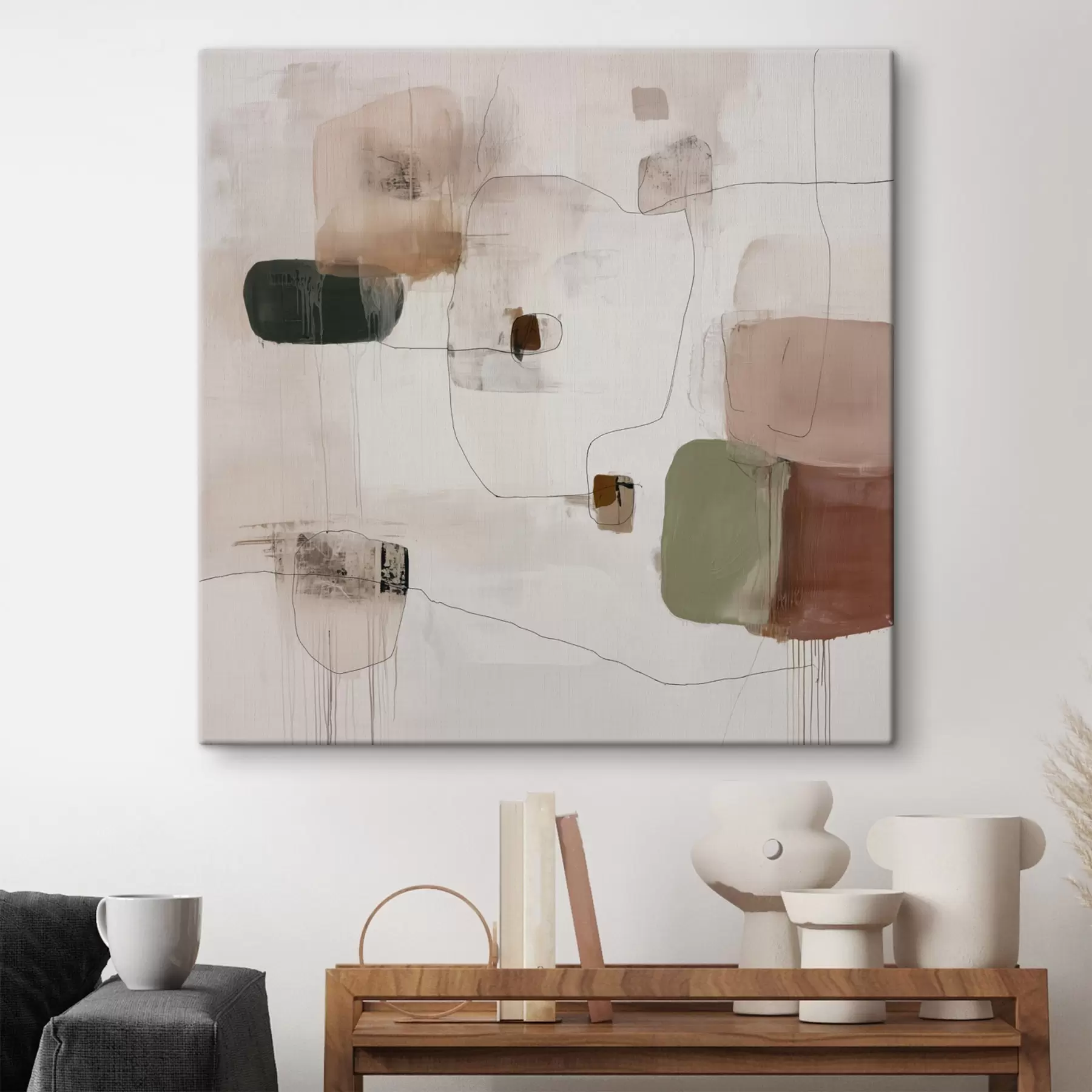 Obraz Abstraktný minimalizmus v teplých odtieňoch s45860