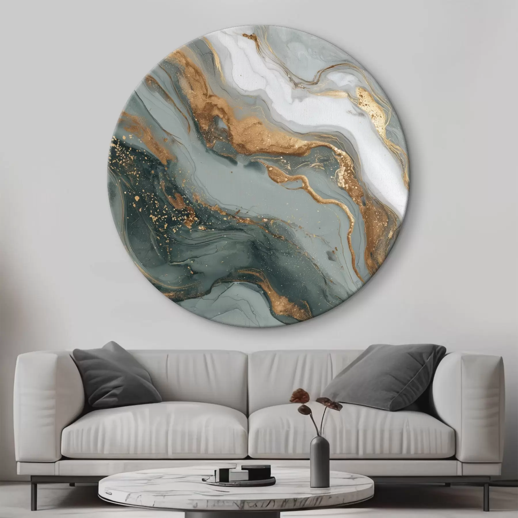 Obraz Abstrakcia s tmavozelenými a sivými pruhmi r45858