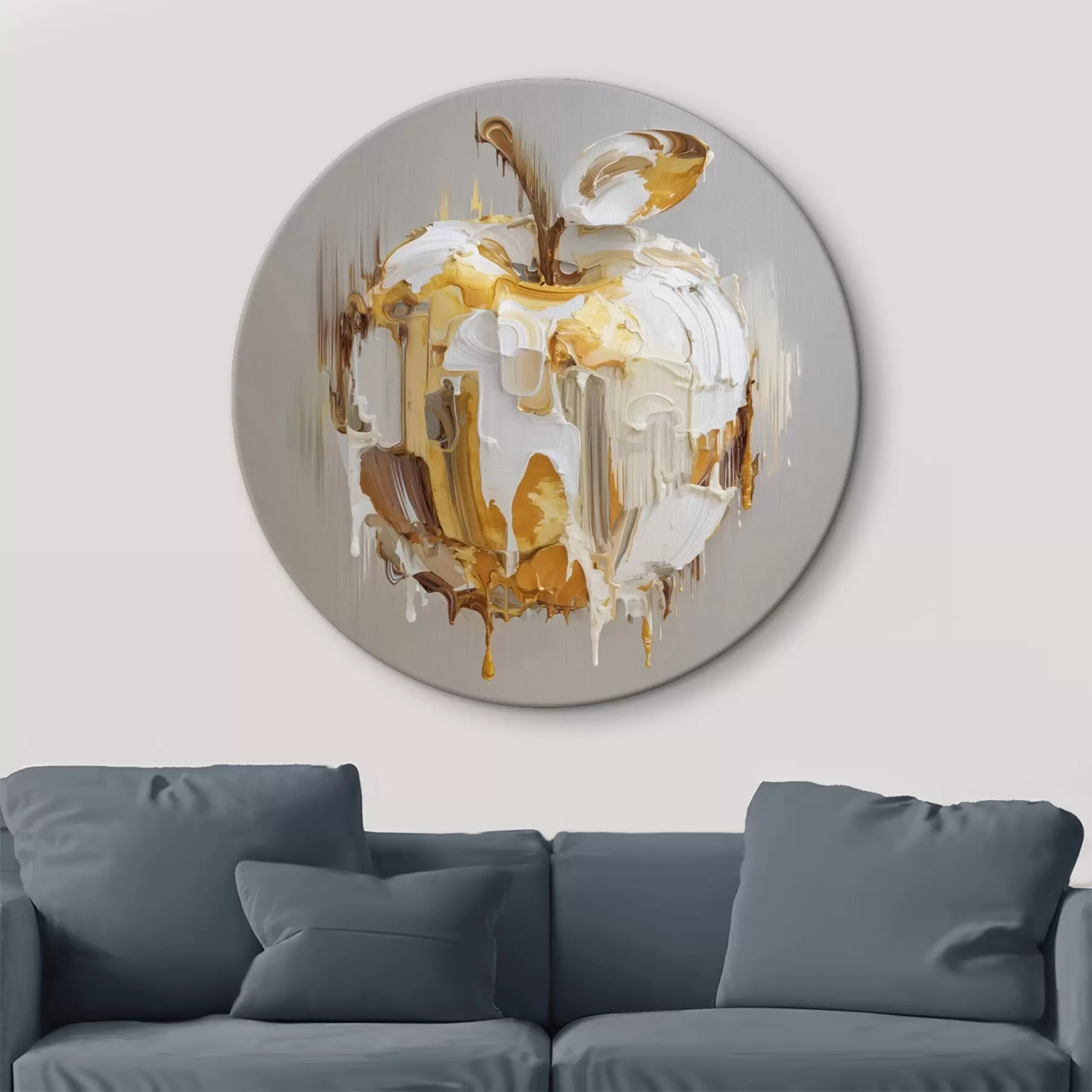 Obraz Jablko s efektom roztavenej farby r45862