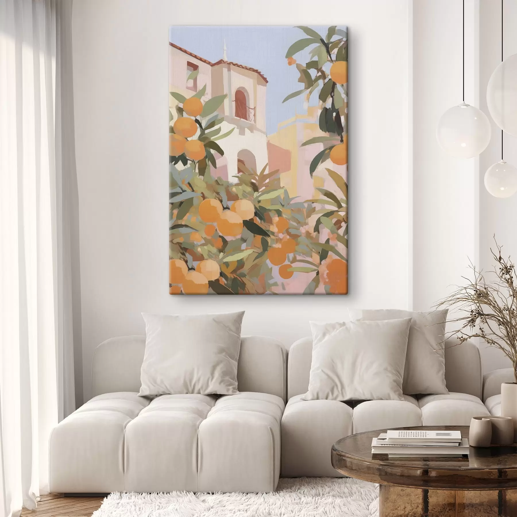 Obraz Pomaranče na konári pred domom s46060