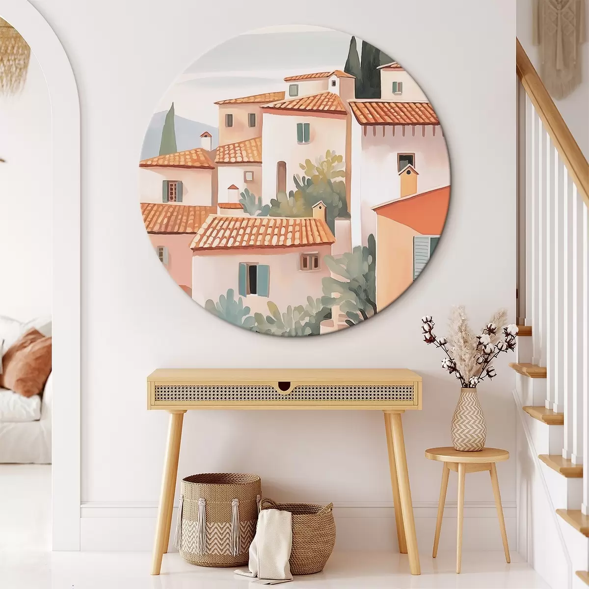 Okrúhle obrazy Domy r46059 Okrúhle obrazy Domy r46059