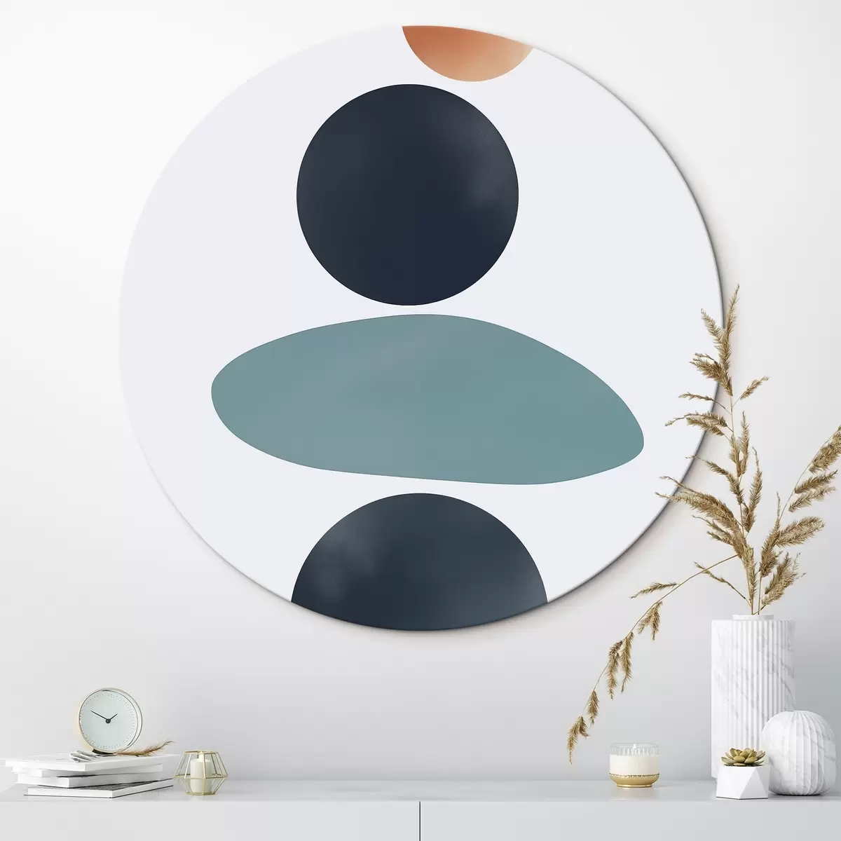 Okrúhle obrazy Abstraktné zaoblené škvrny r46061 Okrúhle obrazy Abstraktné zaoblené škvrny r46061