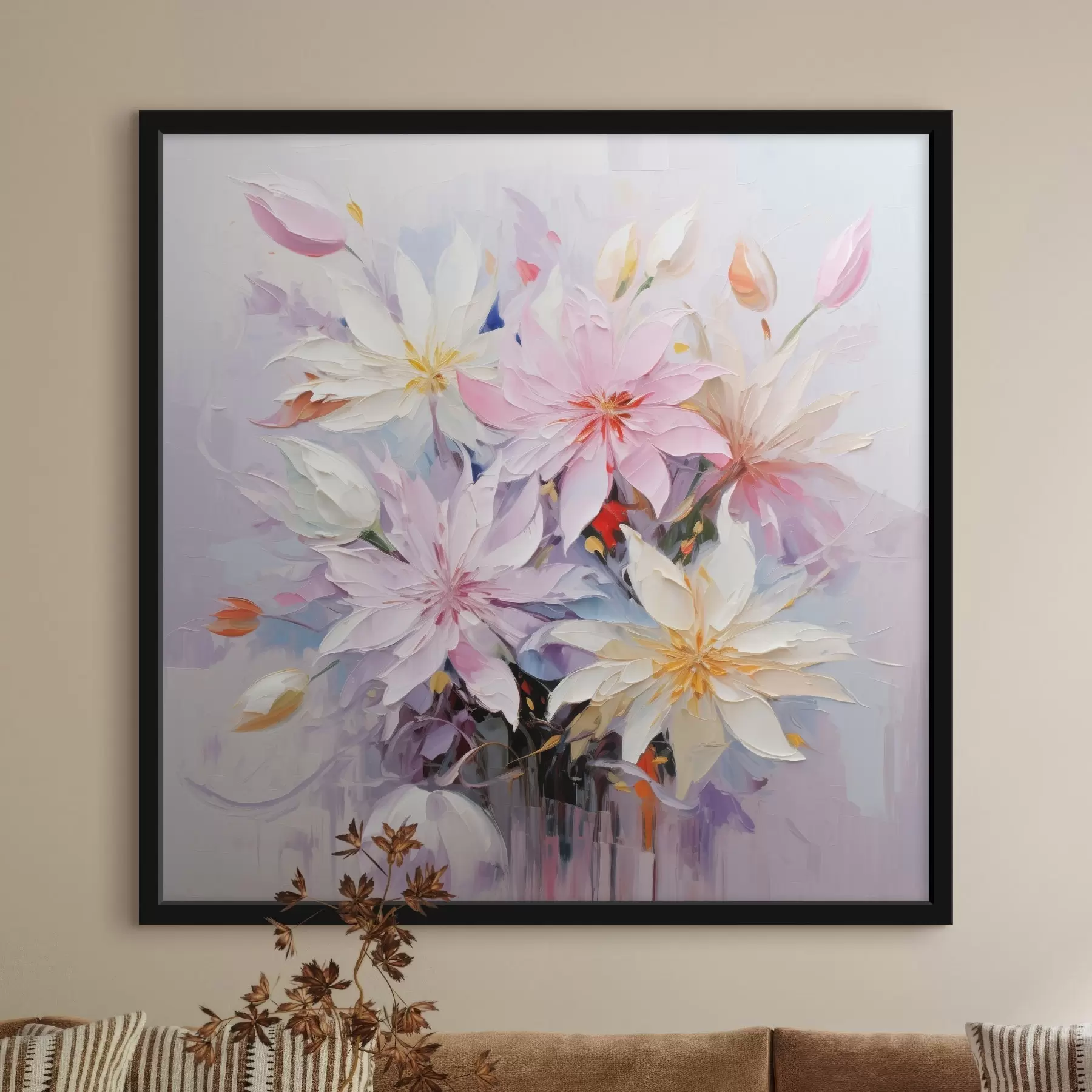 Fototapety Kytica kvetov v štýle olejomaľby f45738