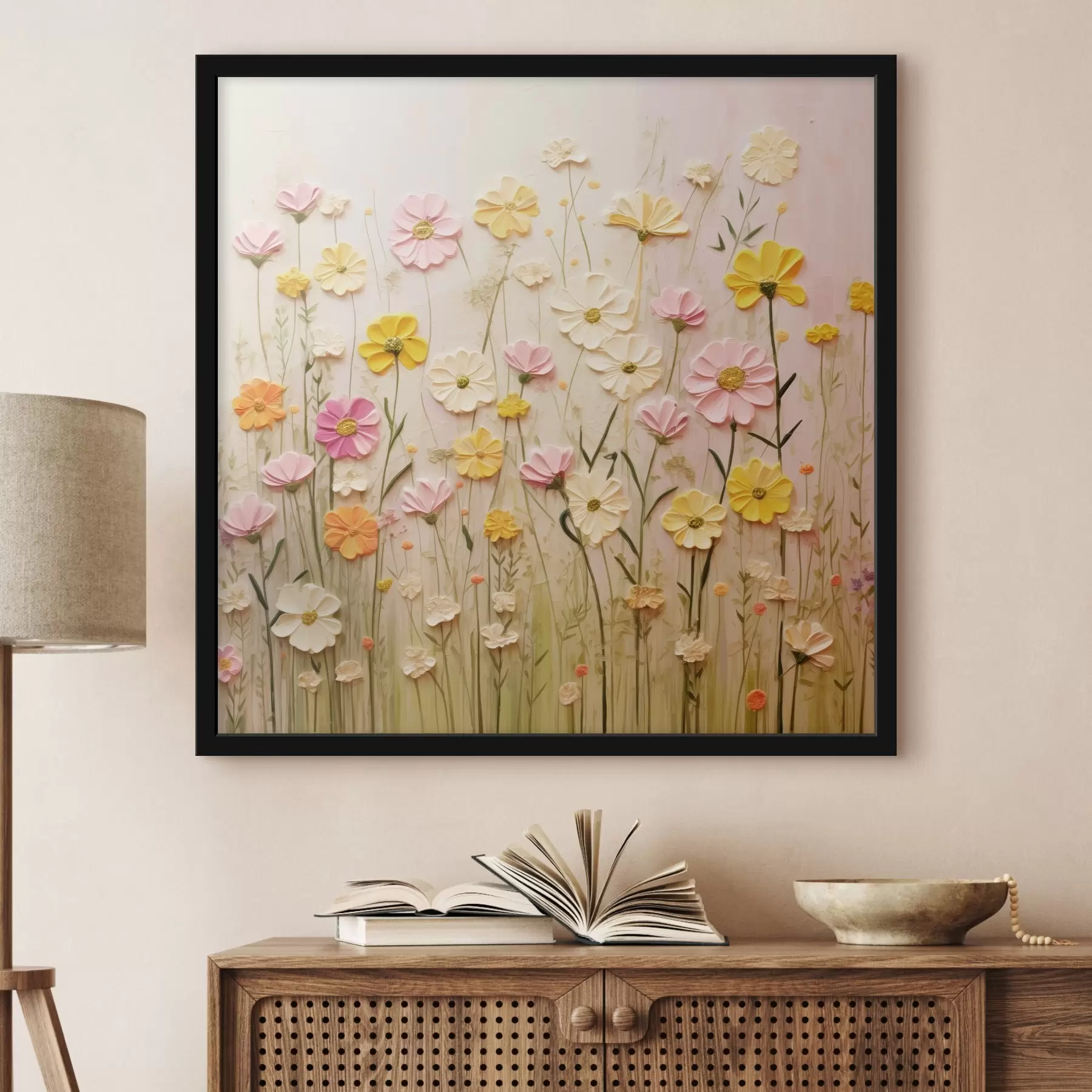 Fototapety Kvetinové pole v štýle olejomaľby f45739