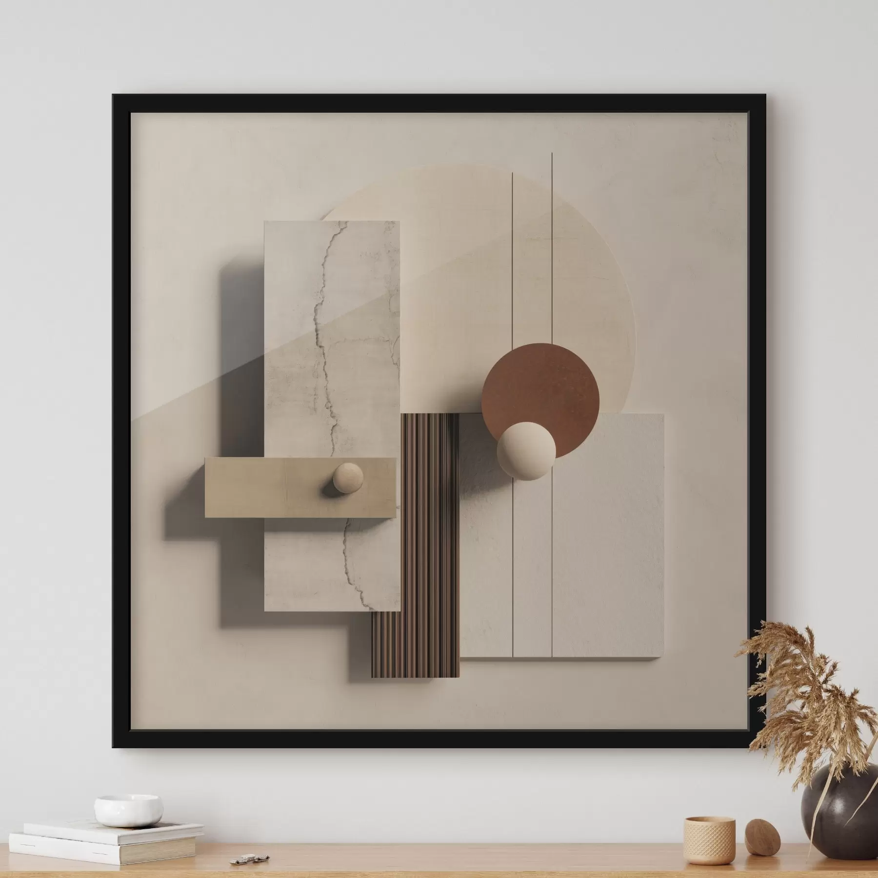 Fototapety Geometrická rovnováha v minimalistickom štýle f45855