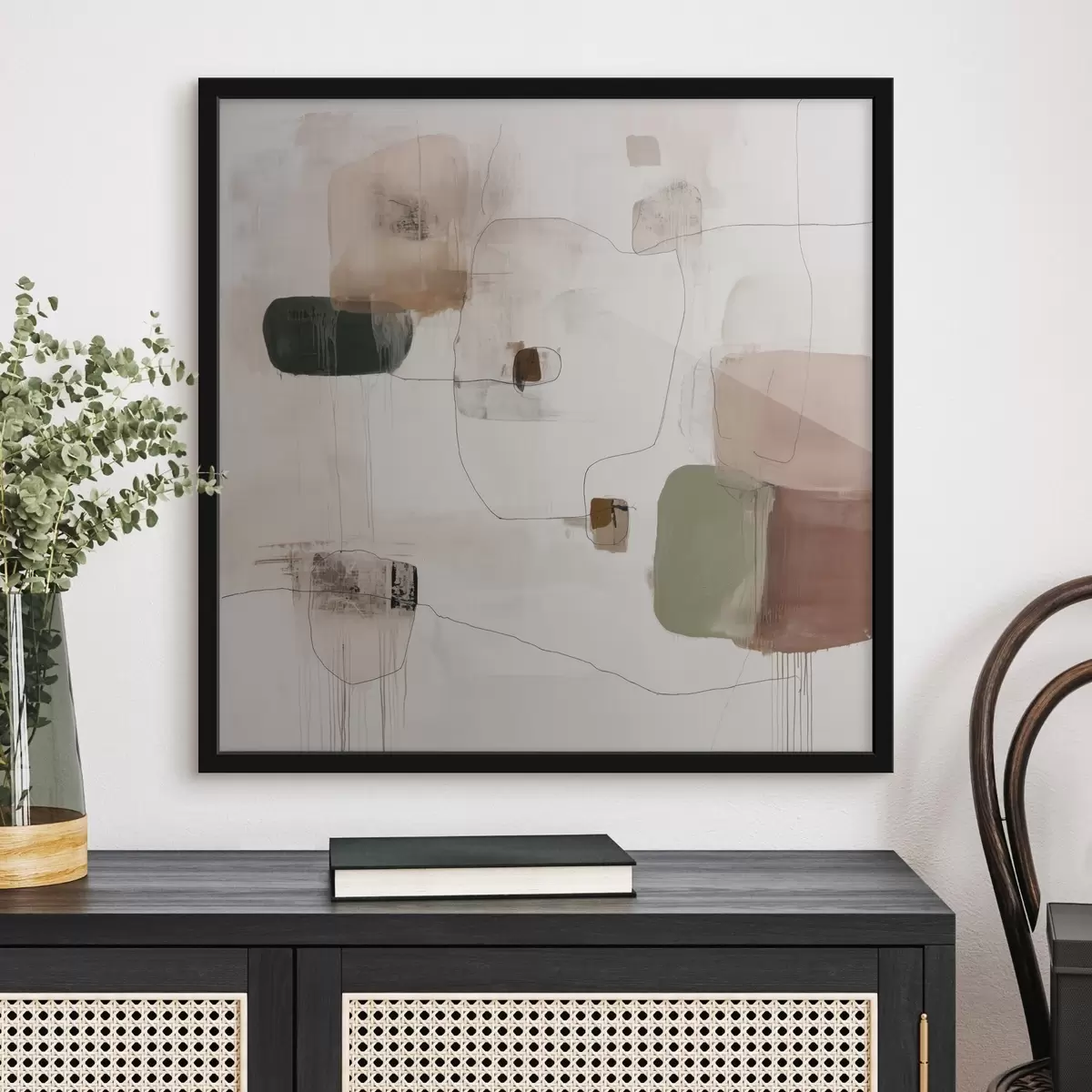 Plagáty Abstraktný minimalizmus v teplých odtieňoch f45860