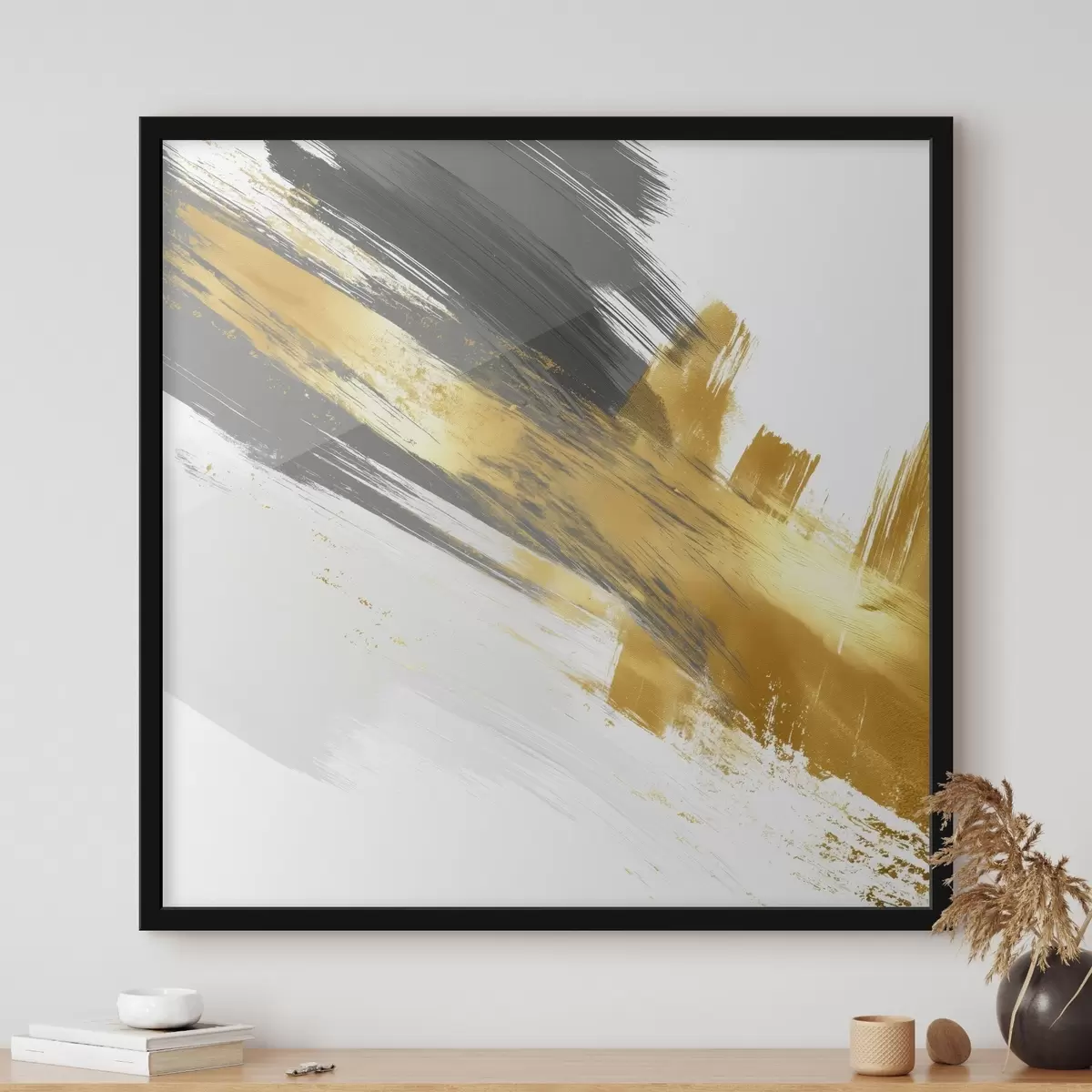 Plagáty Moderné umenie s prvkami rýchlych ťahov štetcom f45865