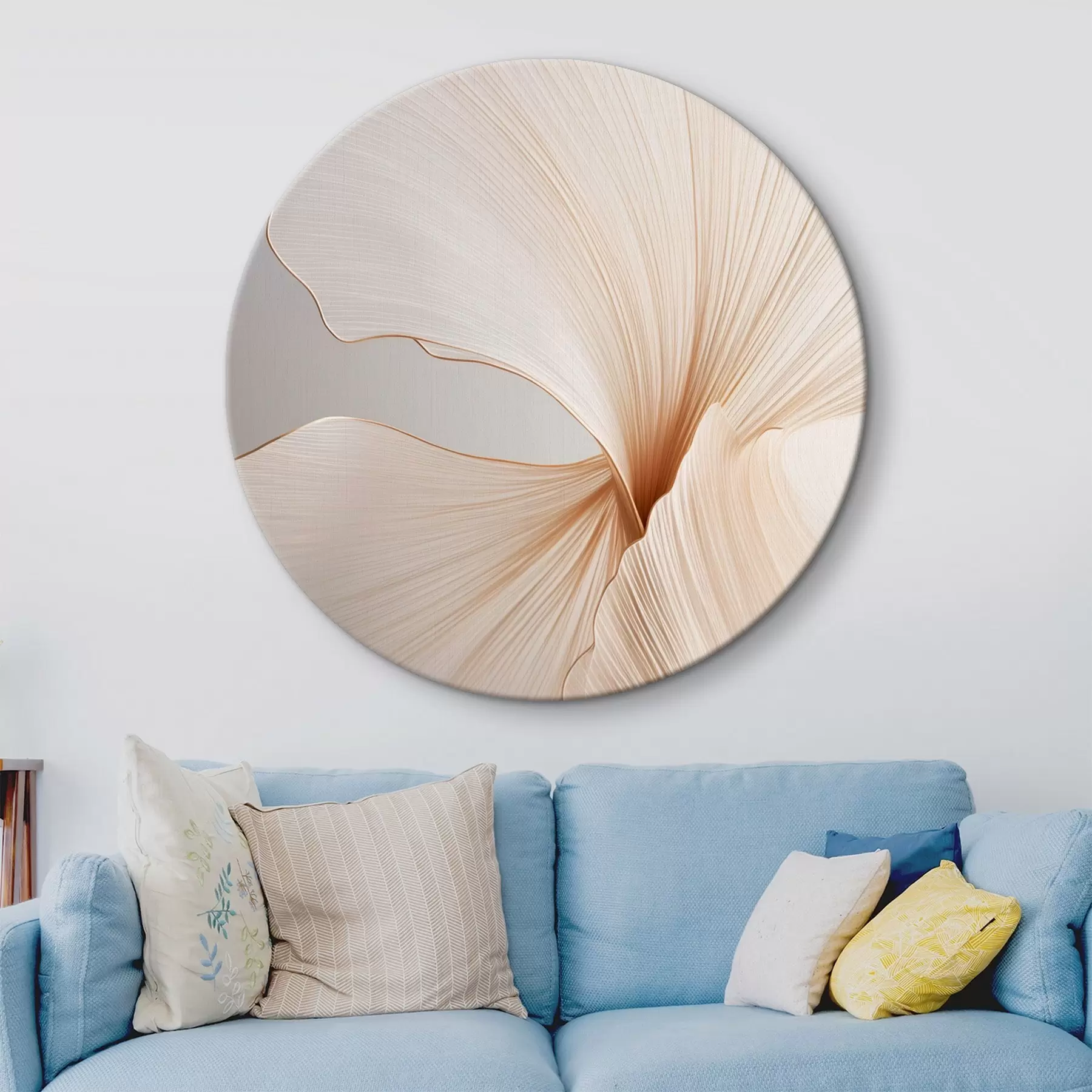 Obraz Abstraktné kvety s tenkými, jemnými okvetnými lístkami v odtieňoch bielej a béžovej farby r45923