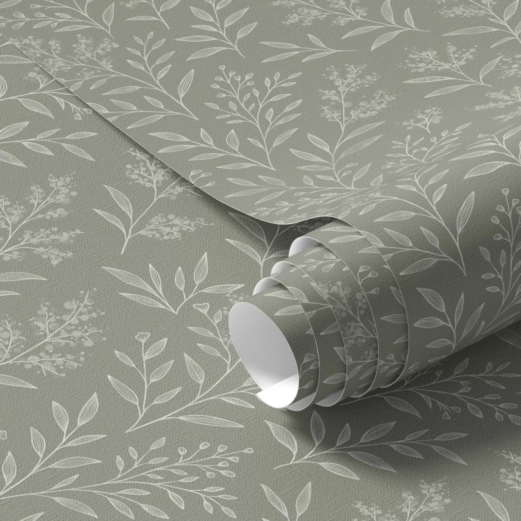 Fototapety Zelený šalvia: jemné bylinky a kvetenstvo, jemný vzor a00611