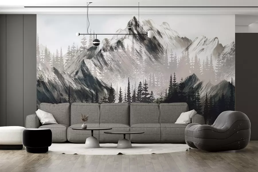 Fototapety Hory a ihličnatý les w04666