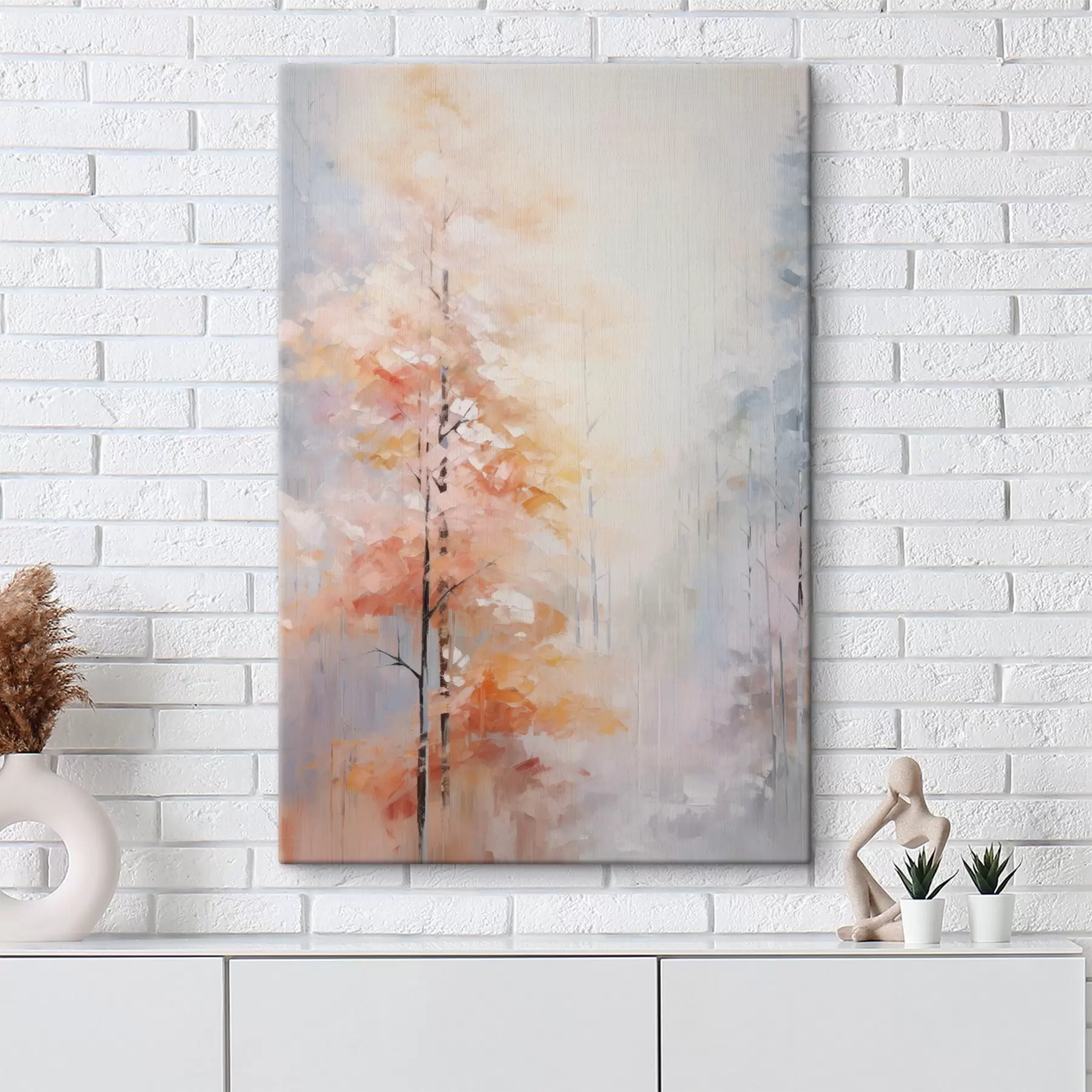 Obraz Jesenný les imitácia maľby s46122