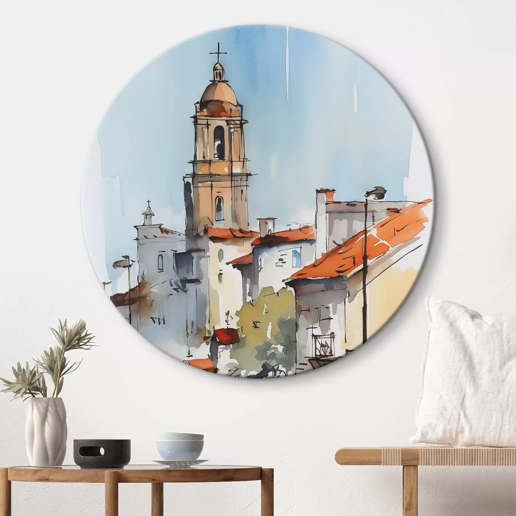 Obraz Imitácia akvarelu mestského panorámatu r46120