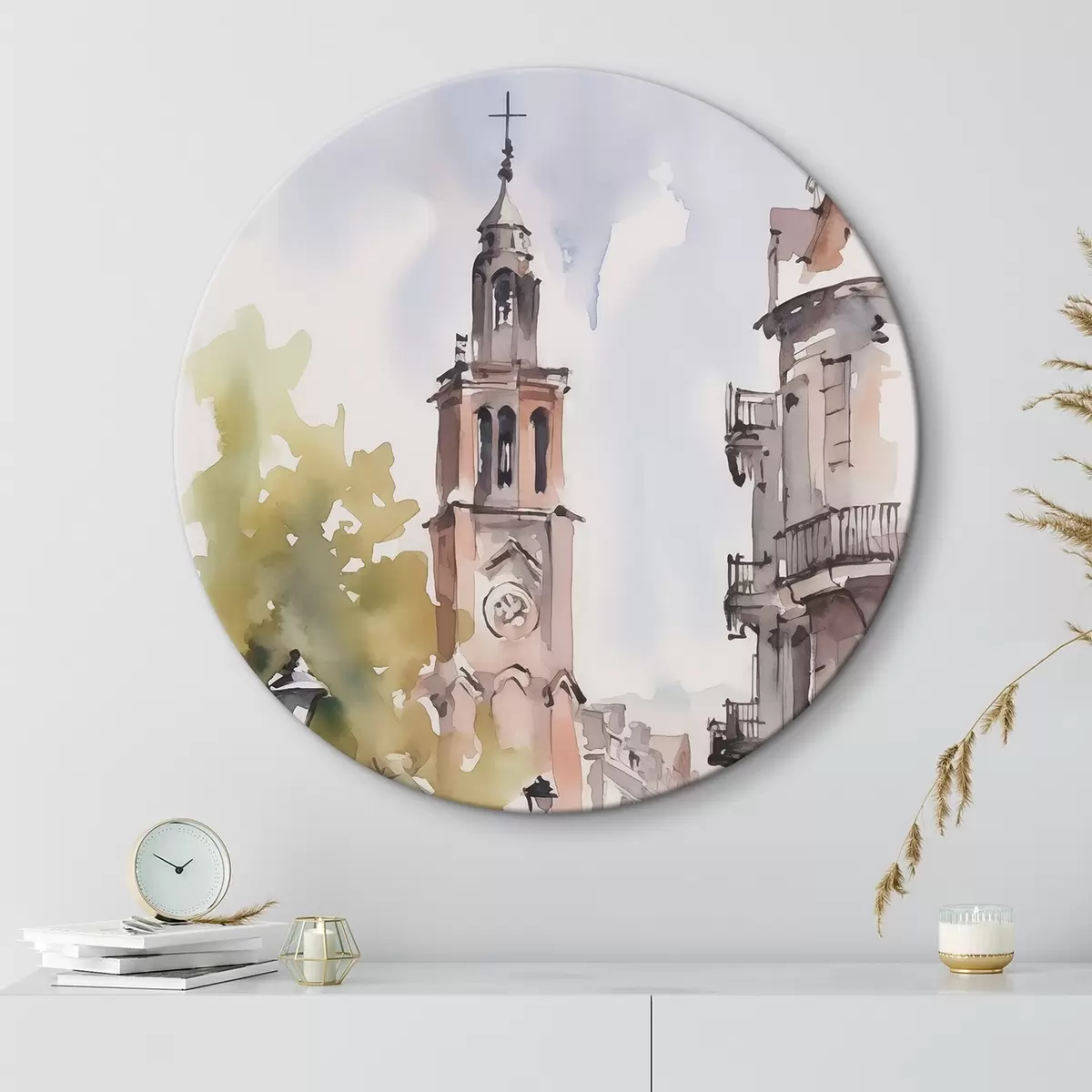 Okrúhle obrazy Pohľad na mesto r46121