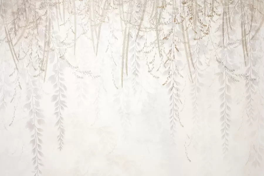 Fototapety Ľahké visiace listy a vetvy v béžových odtieňoch w09433