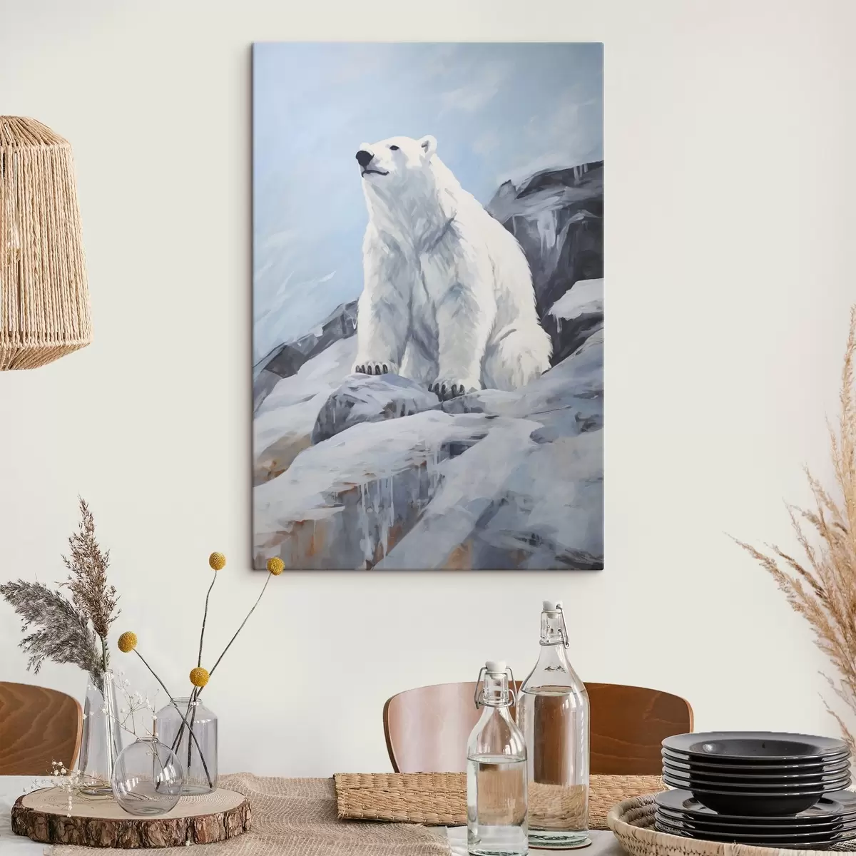 Obraz Medveď sedí na ľadovej kryhe s46199